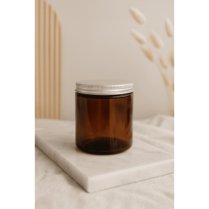 Copo Vela Vidro mbar 230ml com Tampa Prata