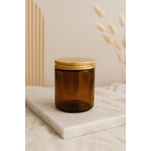 Copo Vela Vidro mbar 230ml com Tampa Dourada