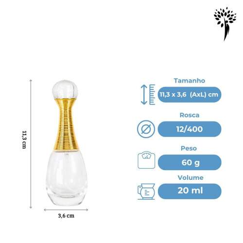 Projeto Empreendedor Perfume Feminino 20ml - Crie 15 Perfumes Inspirao Jadore