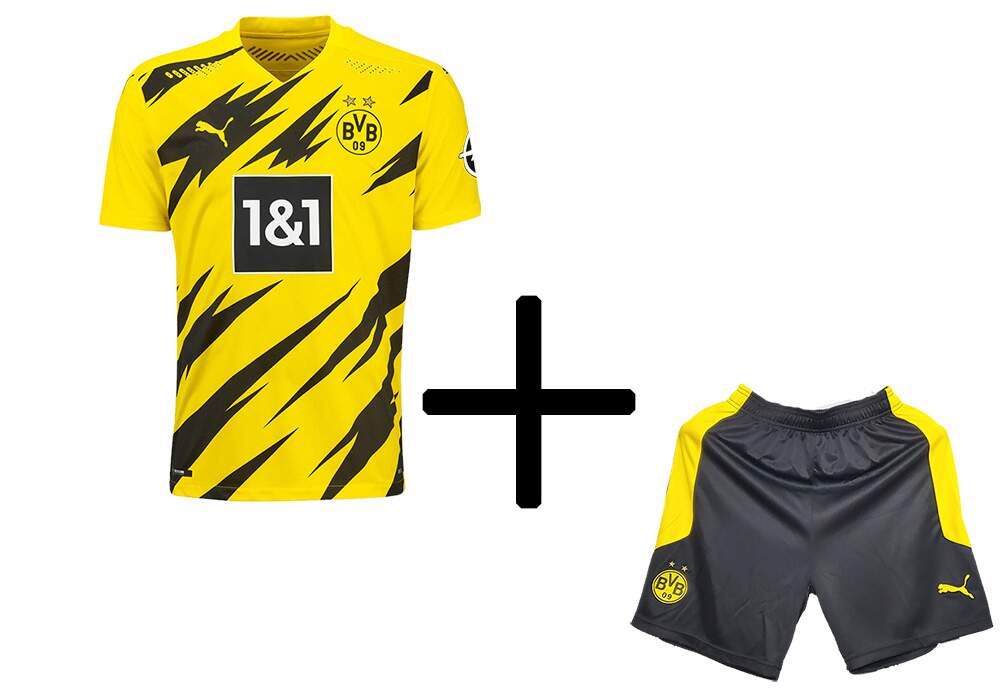 Combo Camisa + Short Borussia Dortmund Home 2020/2021 - MG ...