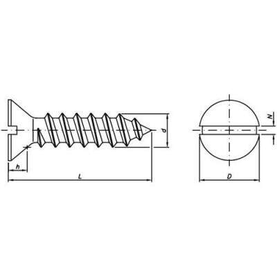 Parafuso Auto Atarraxante Chata Fenda 6,3 x 50