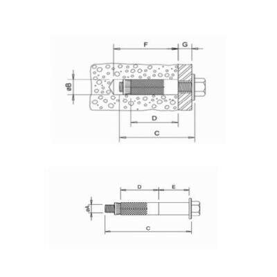 Chumbador CBA c/Parafuso - 1/2 x 3