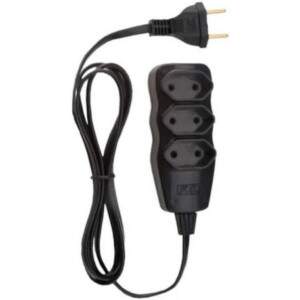 Extensao FC PP 2 x 0,75 - PRETO - 3,0 mts