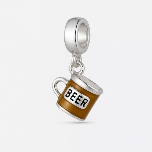 Berloque Prata Pendurado - Copo de Chopp
