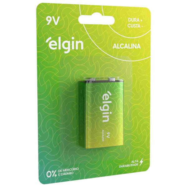 Bateria 9v Alcalina Elgin