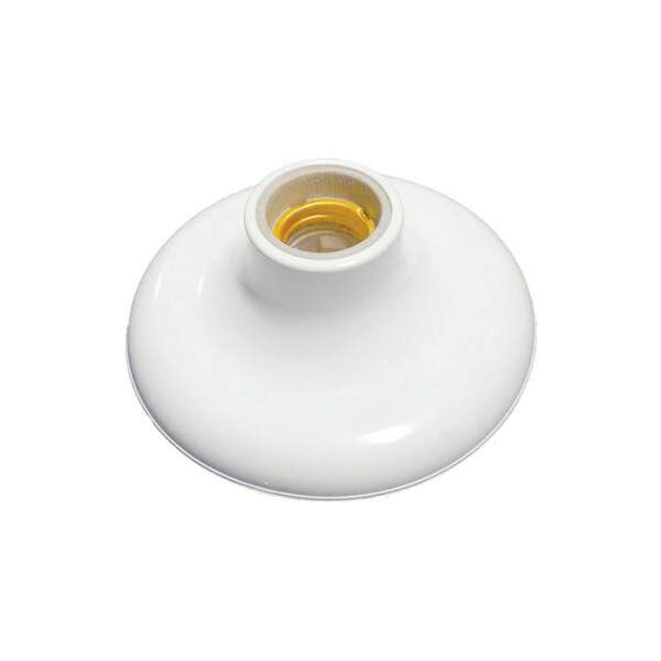 Plafon Com Soquete E27 Branco Romazi