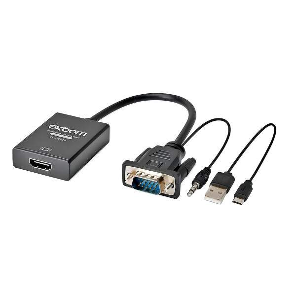 Cabo Conversor VGA para HDMI Exbom - CC-VHA30