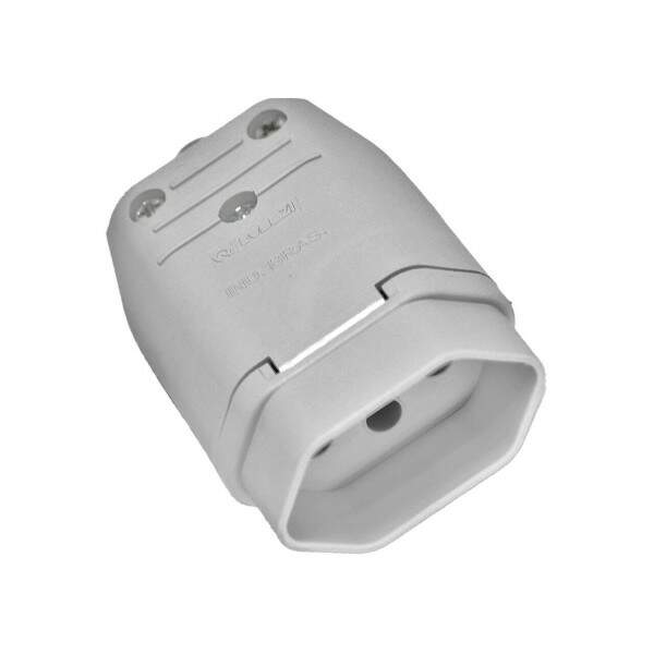 Plugue Femea 2P+T 20A 250v Cinza Romazi