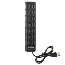 HUB USB 2.0 7 Portas Exbom - UH-2S7