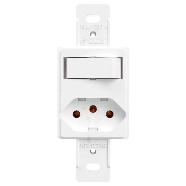 Interruptor Simples com Tomada Romazi Dunas - Condulete