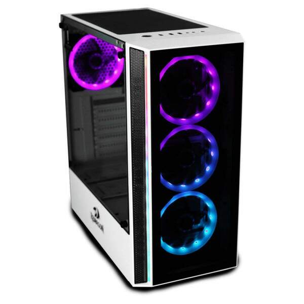 Gabinete Gamer Redragon Grapple Mid Tower Branco S/ Fans - GC-607-WH