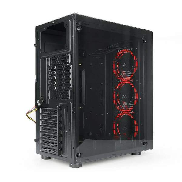Gabinete Gamer Redragon ThunderCracker Mid Tower C/Fan Preto - GC-605