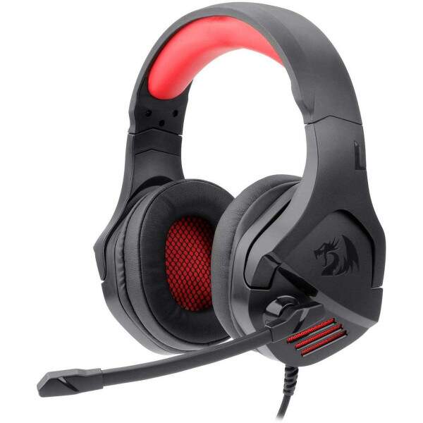 Headset Gamer Redragon Theseus Led Vermelho - H250