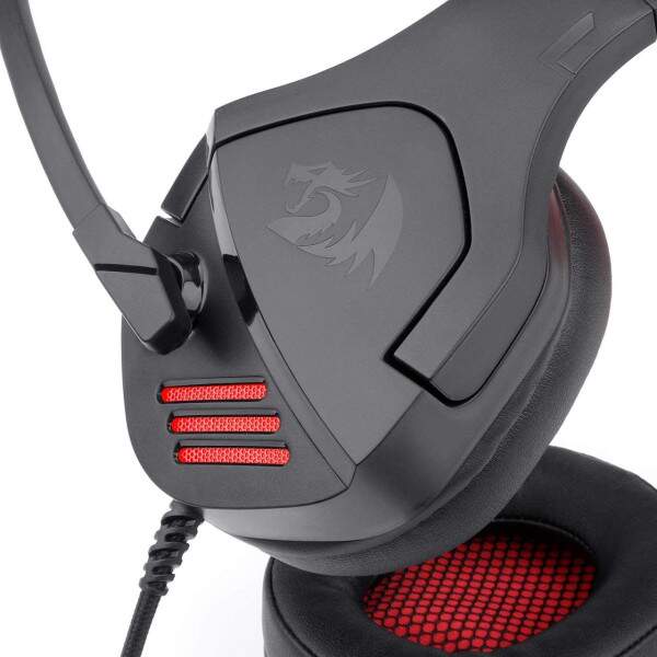 Headset Gamer Redragon Theseus Led Vermelho - H250