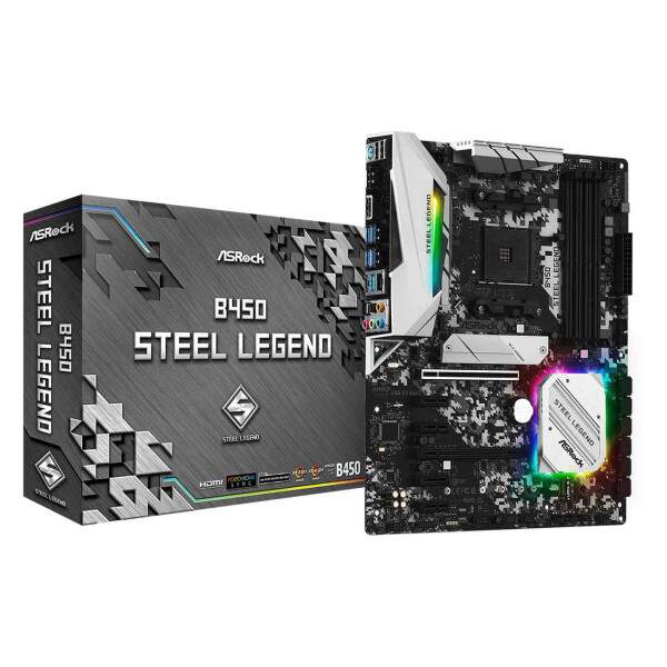 Placa-Me Asrock B450M Steel Legend DDR4 AMD AM4 - 90-MXB9Y0-A0BAYZ