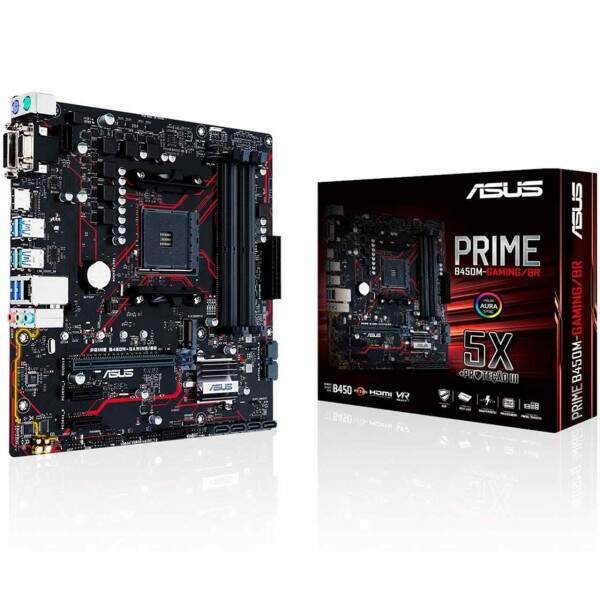 Placa-Me Asus Prime B450M Gaming/BR DDR4 AMD AM4