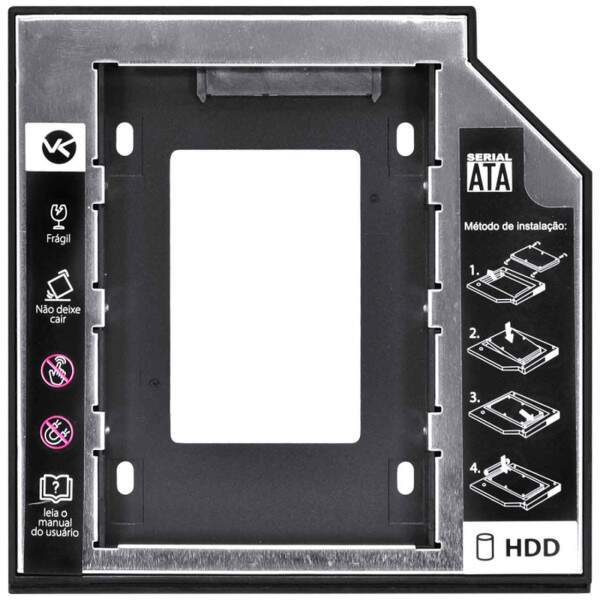 Adaptador Caddy HD ou SSD Sata 9.5mm Vinik - AC-95