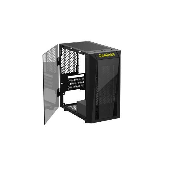 Gabinete Gamer Gamdias Talos E1 Preto Mini Tower S/ Fans