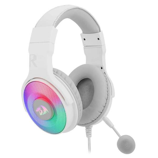Headset Gamer Redragon Pandora Lunar White RGB - H350W-RGB