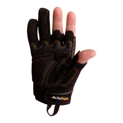Luva de Rapel Premium com Reforo - Modelo Best Shot Evo - 3 Dedos Sem Pontas - Conforto e Segurana em Altura