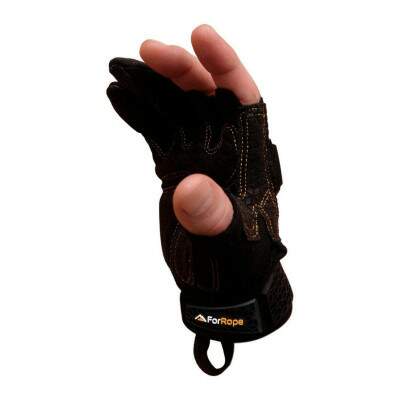 Luva de Rapel Premium com Reforo - Modelo Best Shot Evo - 3 Dedos Sem Pontas - Conforto e Segurana em Altura