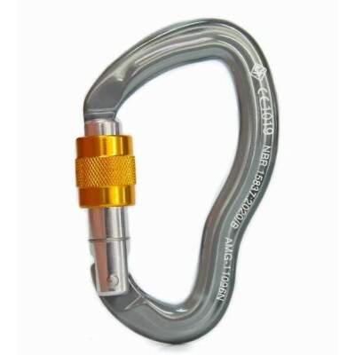 Mosqueto USClimb Alumnio D com Trava Rosca Keylock - Segurana e Leveza para suas Aventura