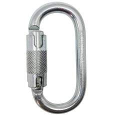 Mosqueto Ao Oval Tripla Trava 25KN CE UIAA NBR USANG