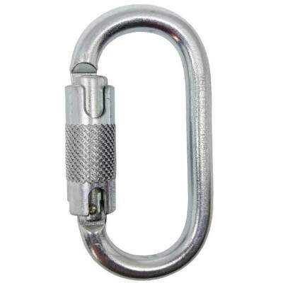 Mosqueto Ao Oval Tripla Trava 25KN CE UIAA NBR USANG