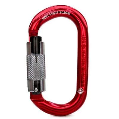 Mosqueto Alumnio Oval com Trava Automtica - USClimb