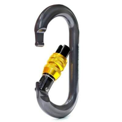 Mosquet�o USClimb Alum�nio Oval com Trava Rosca - Alta Resist�ncia 25KN