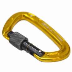 Mosqueto SideUp Alumnio D Trava Rosca - Leve e Resistente para Acessos em Altura | 24KN CE NBR