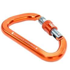 Mosqueto de Alumnio SideUp D Trava Rosca 40KN - Segurana Superior para Escalada e Resgate