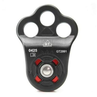 Polia Oscilante Rolamentada GT 36KN - Tripla Ancoragem para Trabalho em Altura