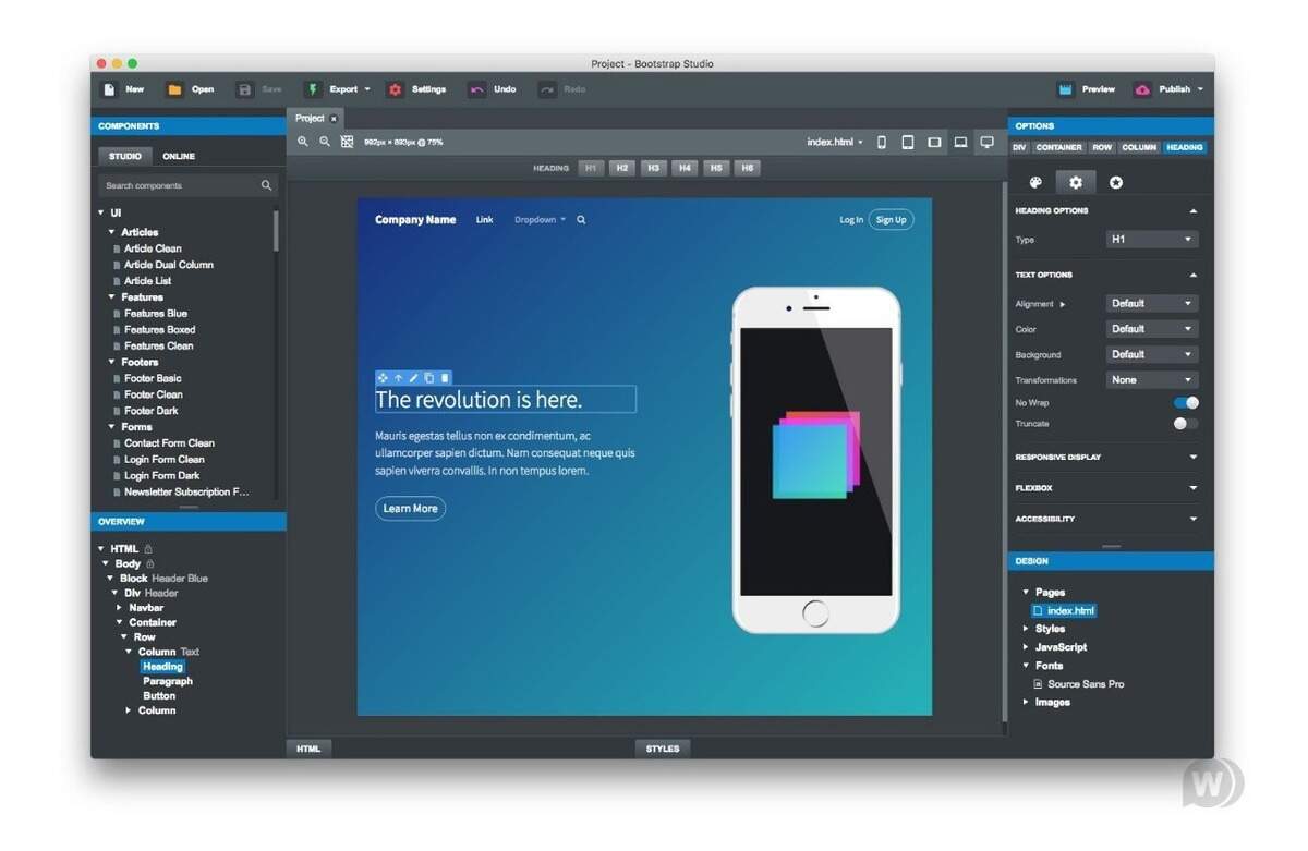 Bootstrap Studio V 5.2.1 Pro (x86 & X64)