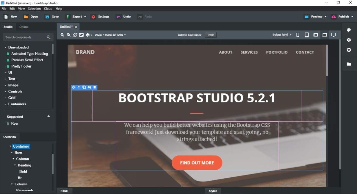 Bootstrap Studio V 5.2.1 Pro (x86 & X64)