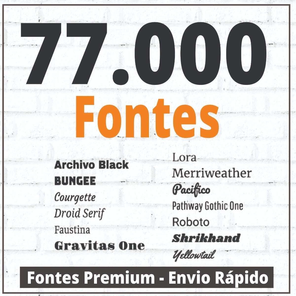 Pacote 77.000 Fontes Para Corel, Windows E Photoshop!