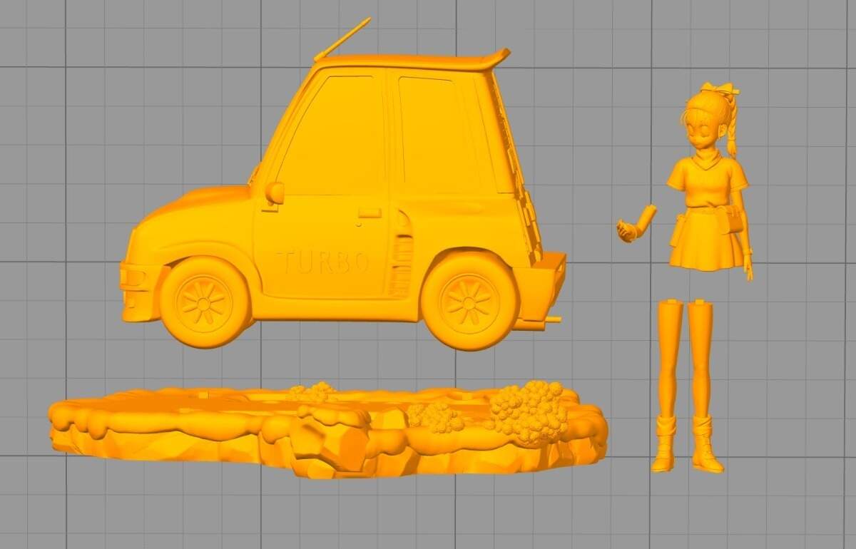 Dragon Ball Bulma Pilaf Saga Archivo Stl Para Impresión 3d