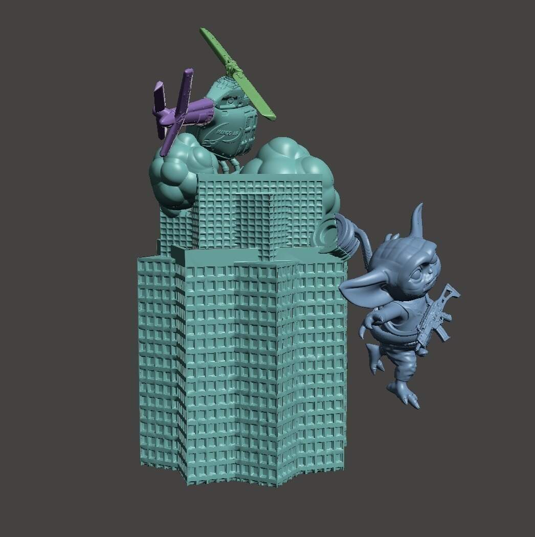 Grogu Diehard Xmas Tree Topper Hex Archivos Stl Impresión 3d