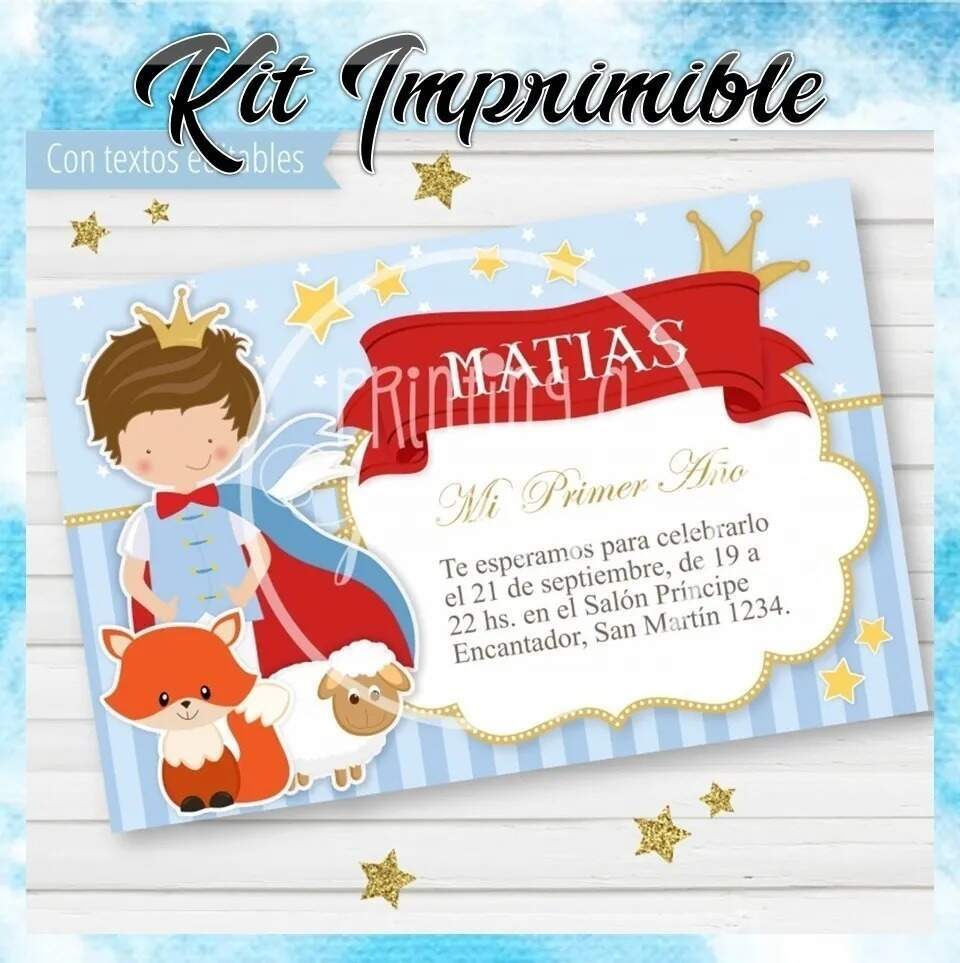 Kit Imprimible Candy Bar El Principito El Más Completo