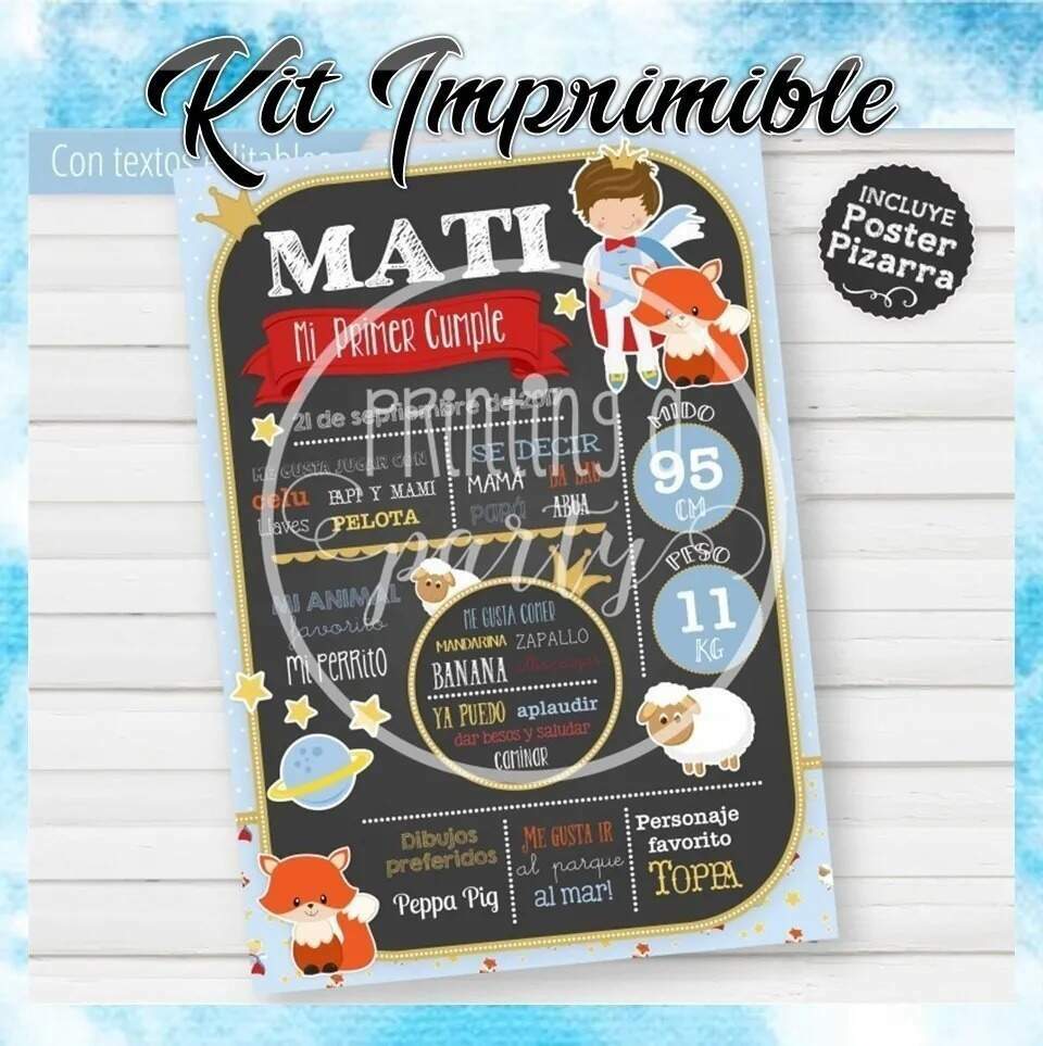 Kit Imprimible Candy Bar El Principito El Más Completo