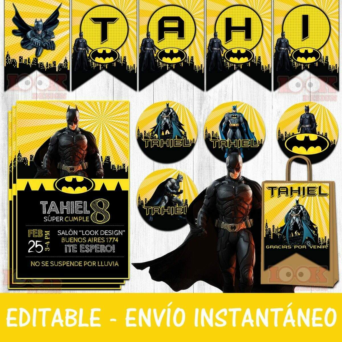 Kit Imprimible Candybar Batman 100 % Editable Powerpoint