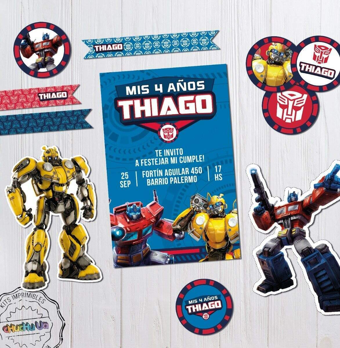 Kit Imprimible Transformers Autobots