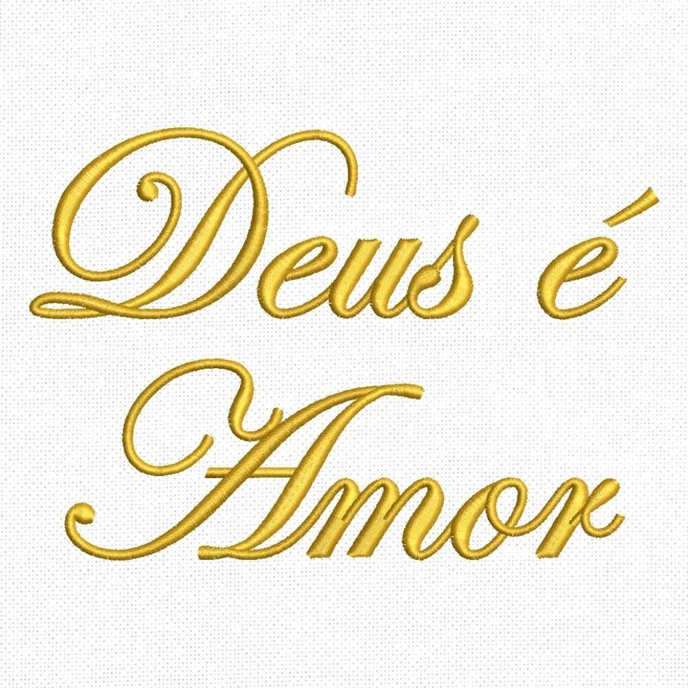 Matriz De Bordado Deus É Amor Mb461