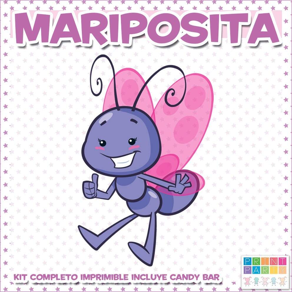 Mariposita Kit Imprimible Personalizado Candy Bar Mariposa