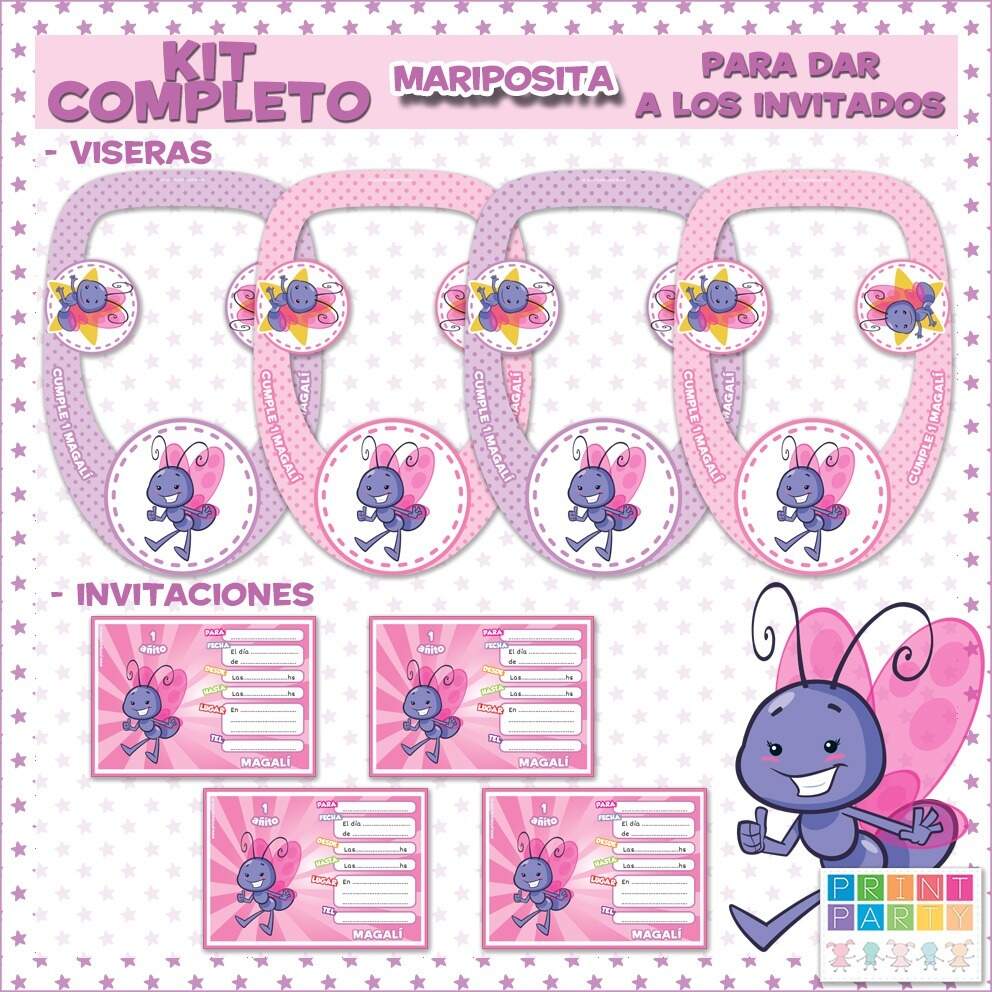 Mariposita Kit Imprimible Personalizado Candy Bar Mariposa