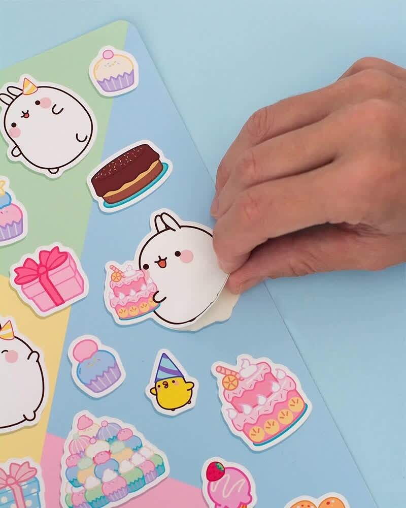 Kit Imprimible Plantilla Stickers Molang M2