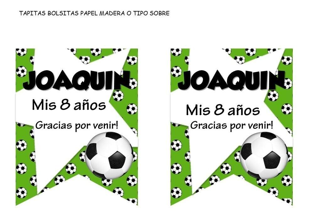 Kit Imprimible Candy Bar Futbol 100 Editable