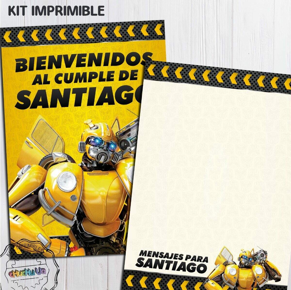 Kit Imprimible Bumblebee Transformers Autobot