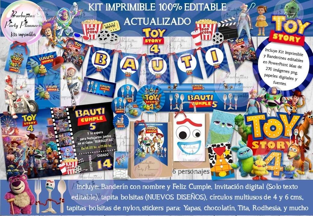 Kit Imprimible Candy Bar Toy Story