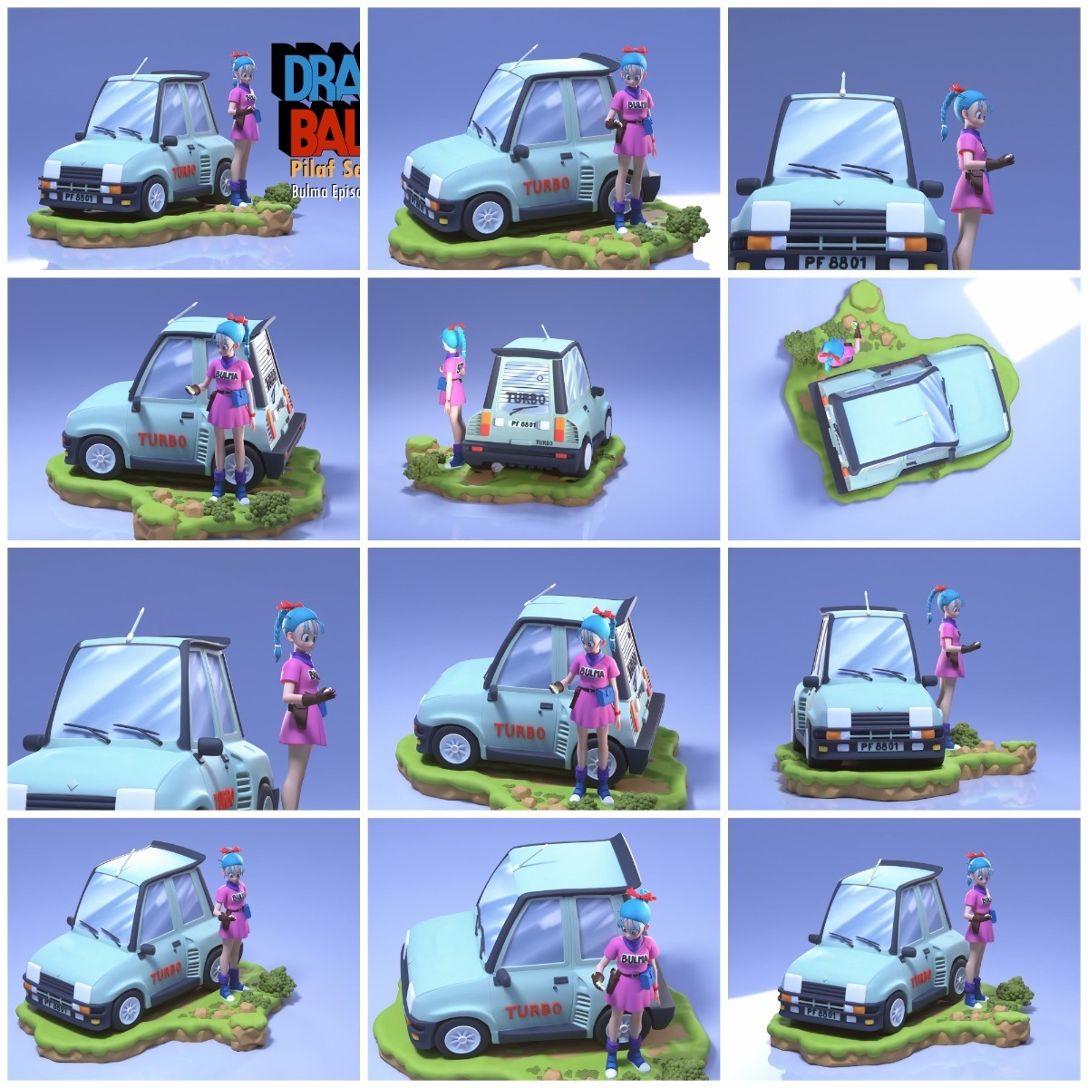 Dragon Ball Bulma Pilaf Saga Archivo Stl Para Impresión 3d